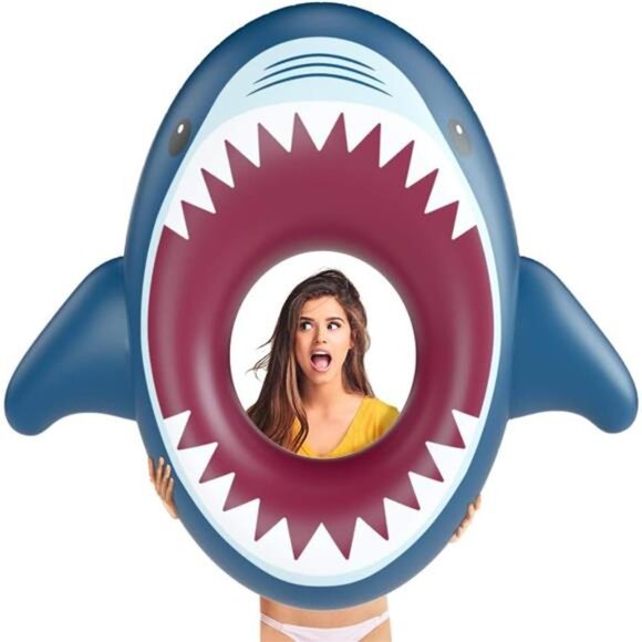 Swimming‎ Inflatable Shark Pool Floaties Water Fun Summer Beach for Kids - Picture 4 of 7